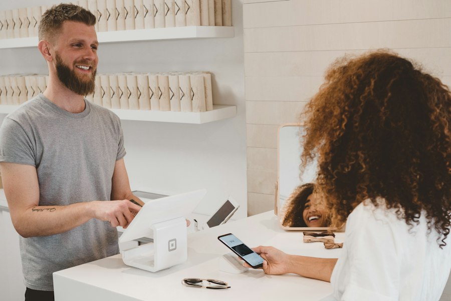 A card payment at a store